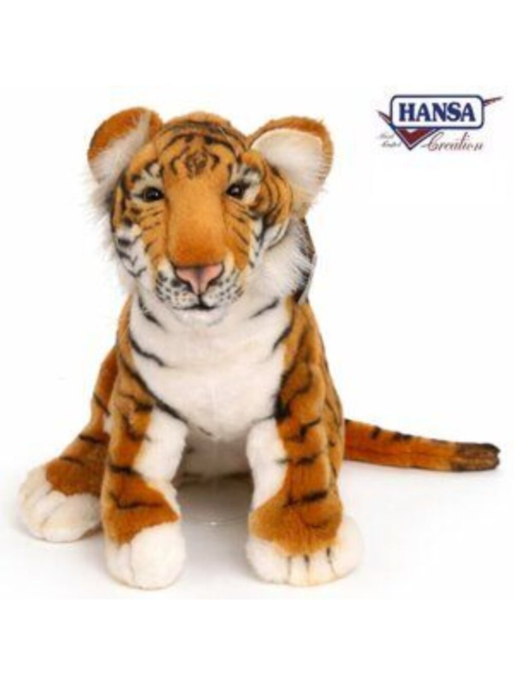 Hansa New w/Tag Handcrafted Plush Tiger Cub  Hand Puppet #4033
